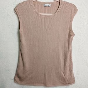 Muted Pink Calvin Klein Sleeveless Sweater Vest Size XL